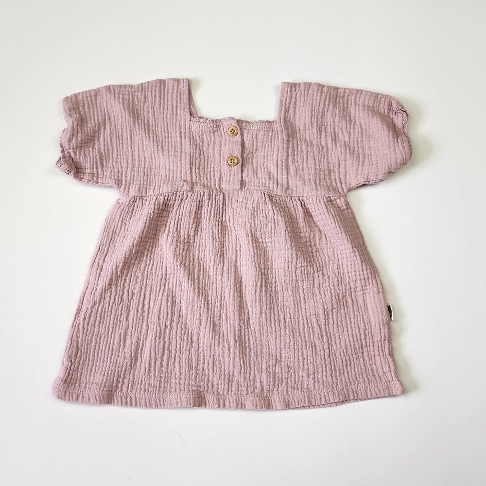 Rabbit & Bear by Emily and Oliver Gauzy Organic Cotton Dress sz 12m